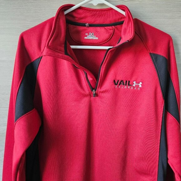 Under Armour Vail Colorado Cold Gear Jacket 1/4 Zip Golf Ski Pullover  Mens Sz M - Picture 2 of 16